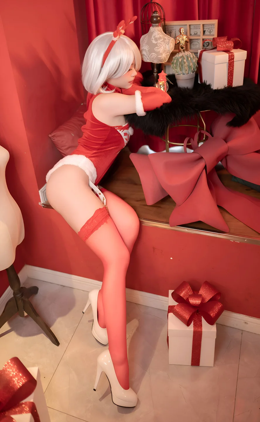 Bangni邦尼 - 圣诞尼尔 红裙御姐 [132P,3V-966MB] tg@simisebaisi 【丝足阁】093.webp